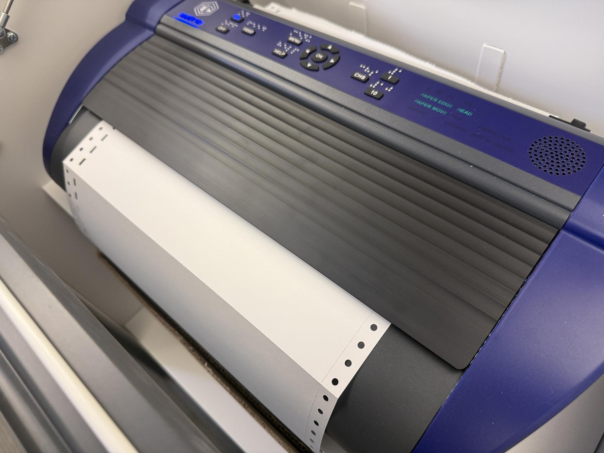 Braille Embossing Station at the Akron-Summit County Public Library