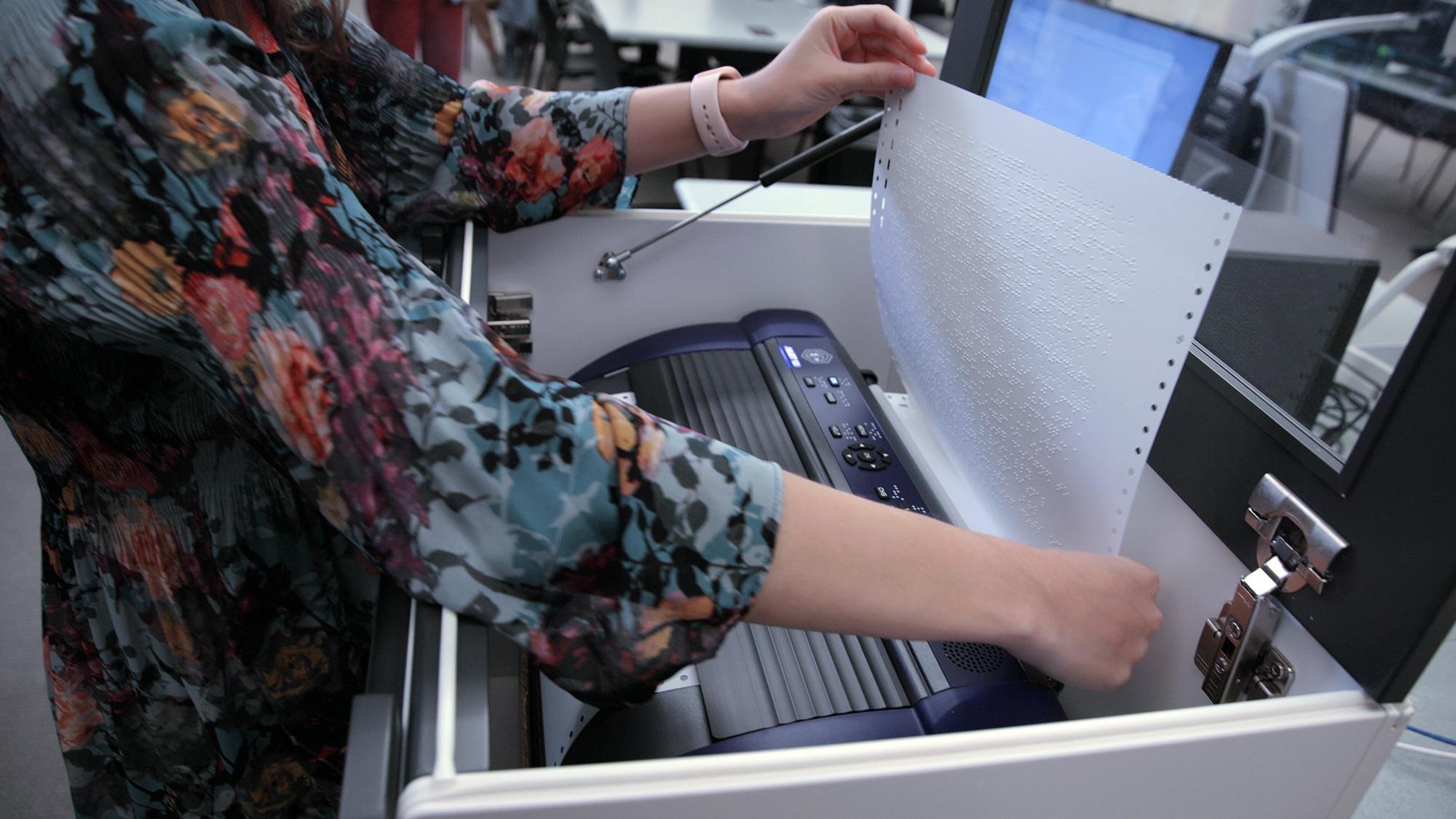 Braille Embossing Station at the Akron-Summit County Public Library