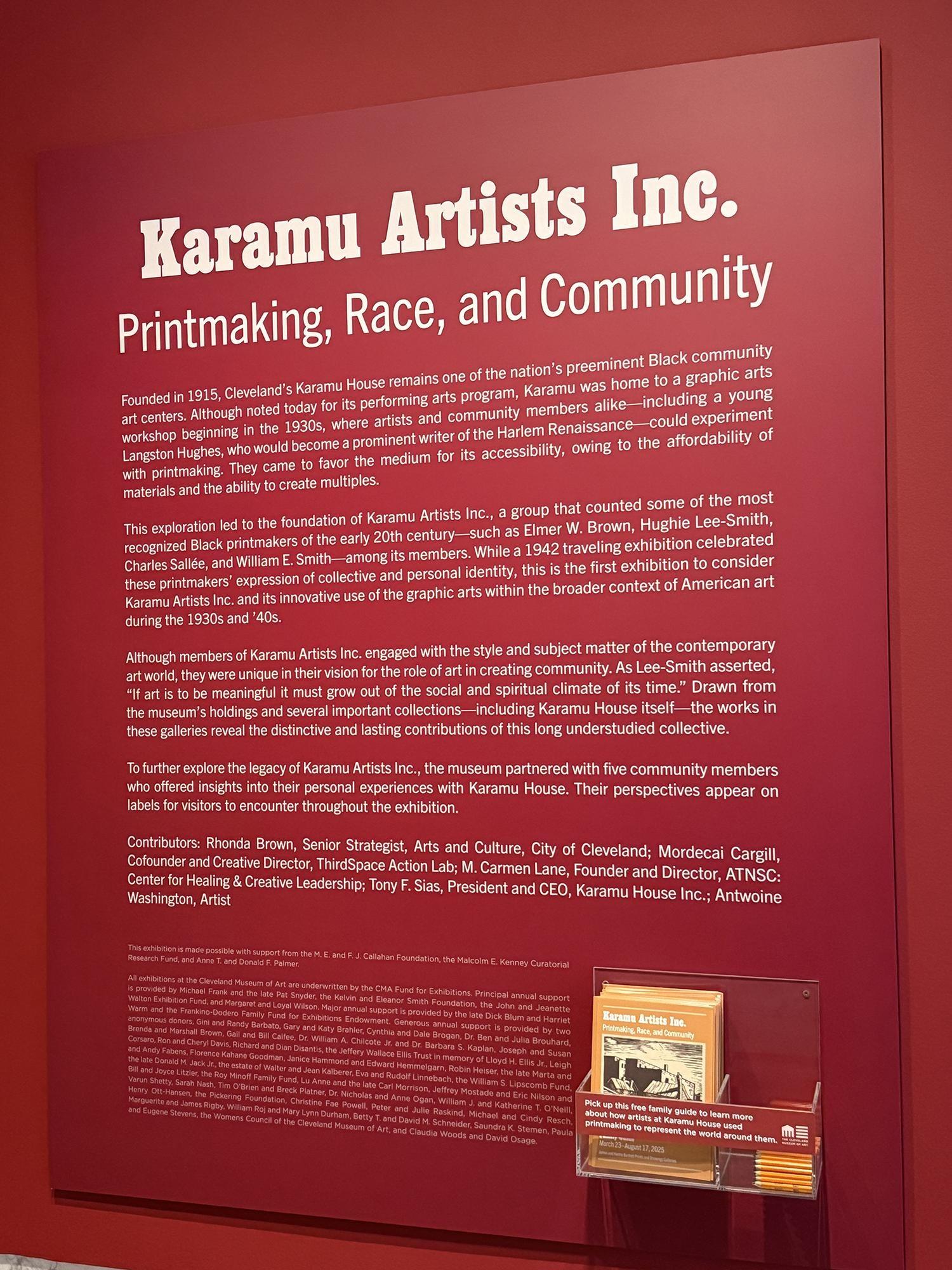 Cleveland Museum of Art — Karamu Artists Inc.: Printmaking, Race, and Community