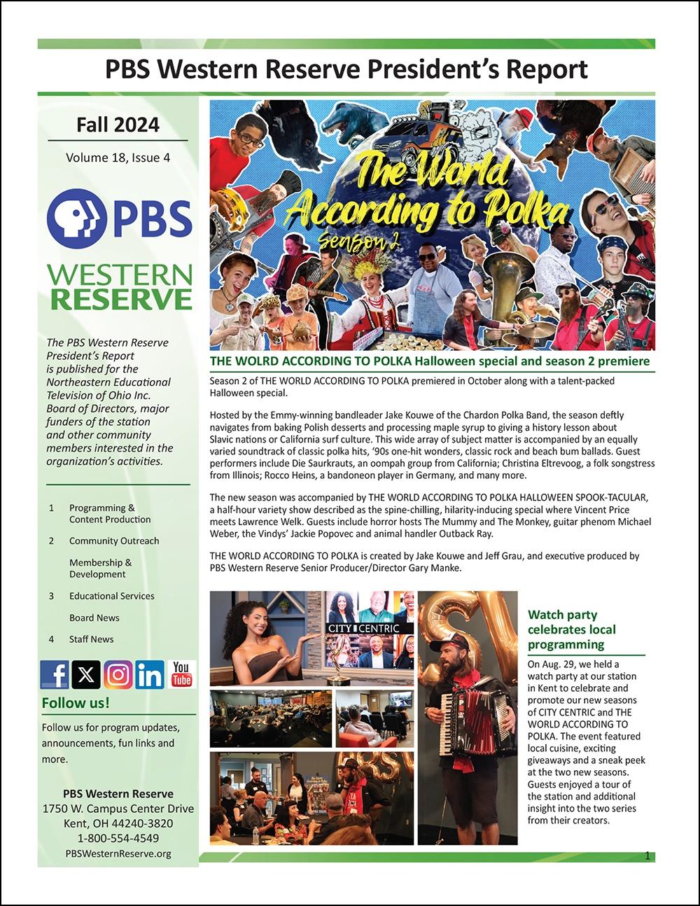 PBS Western Reserve President's Report - Fall 2024