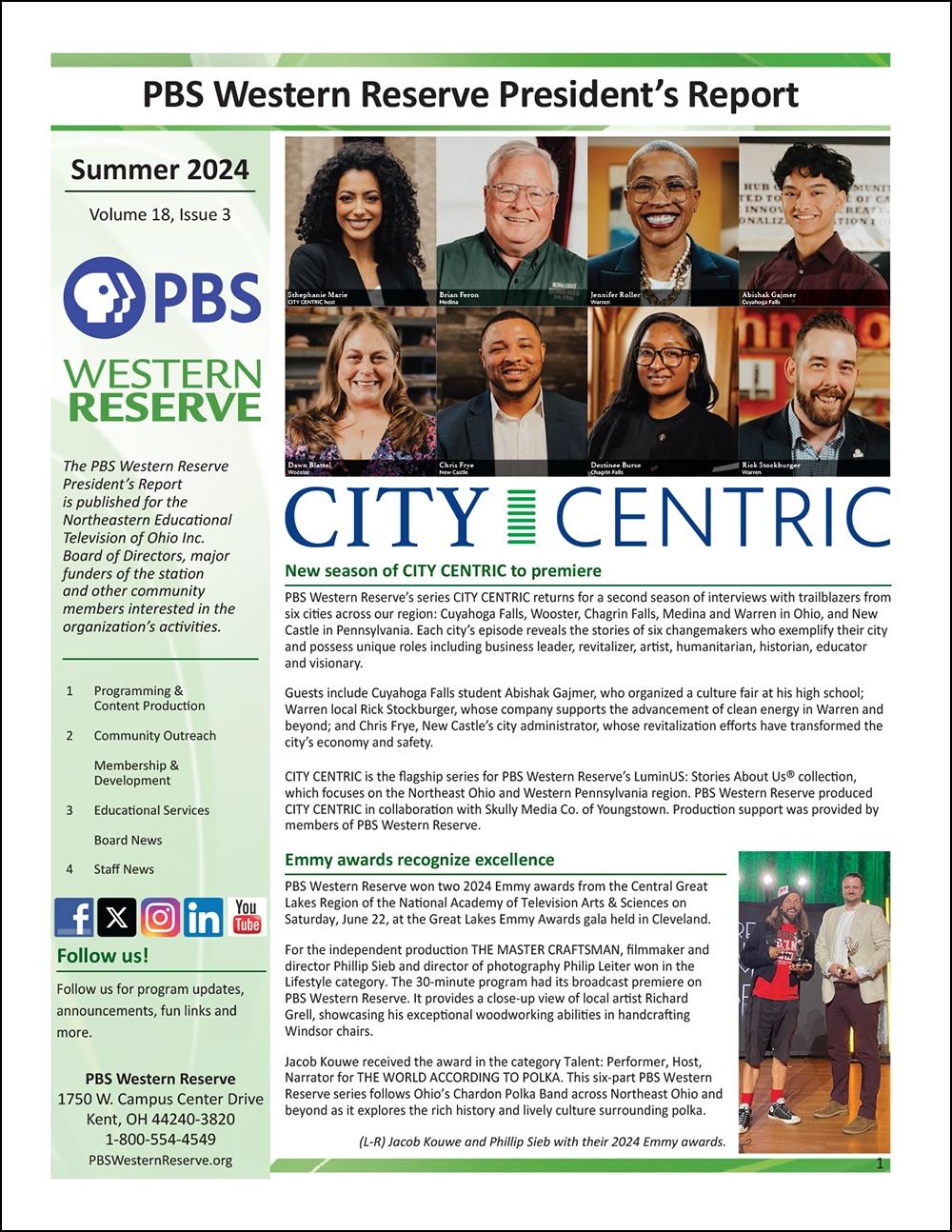 PBS Western Reserve President's Report - Summer 2024