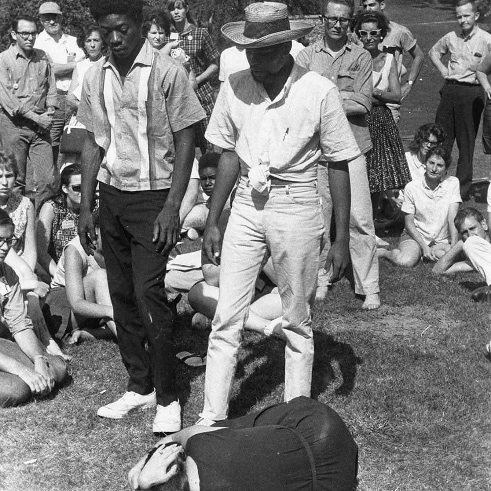 Demonstration of nonviolent self-defense, June 1964. 