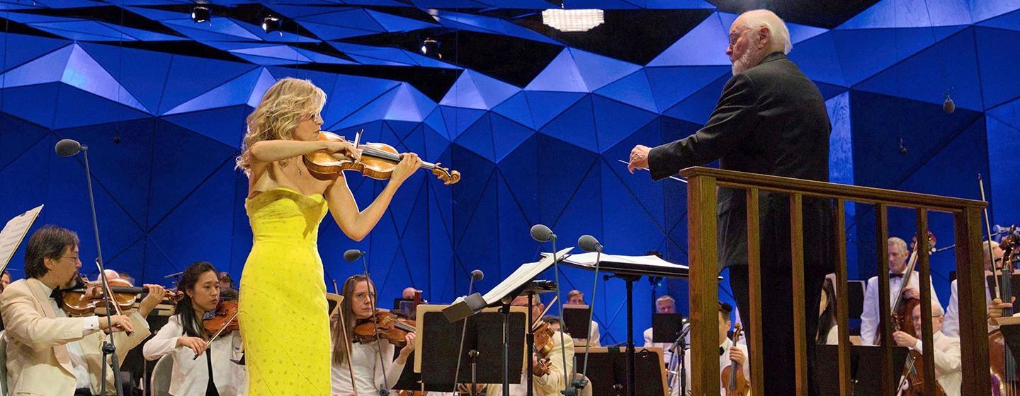 Anne-Sophie Mutter and John Williams with the Boston Symphony Orchestra