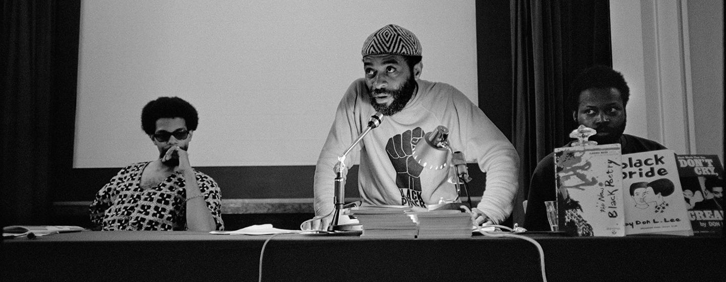 Poet and activist Ted Joans at the Congress of Black Writers in Montreal, Canada, 1968. Credit: La Presse.