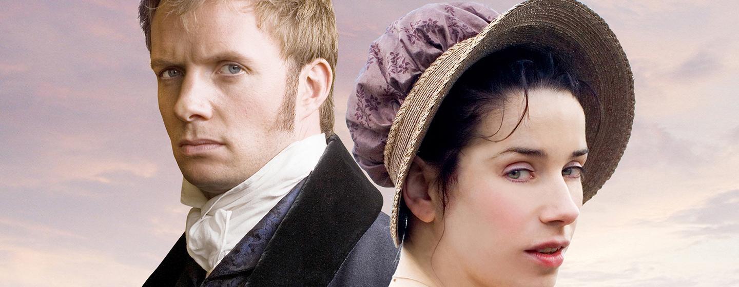 Frederick Wentworth (Rupert Penry-Jones) and Anne Elliot (Sally Hawkins)
