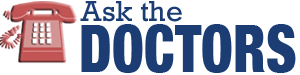 Ask the Doctors logo with an old fashioned telephone graphic