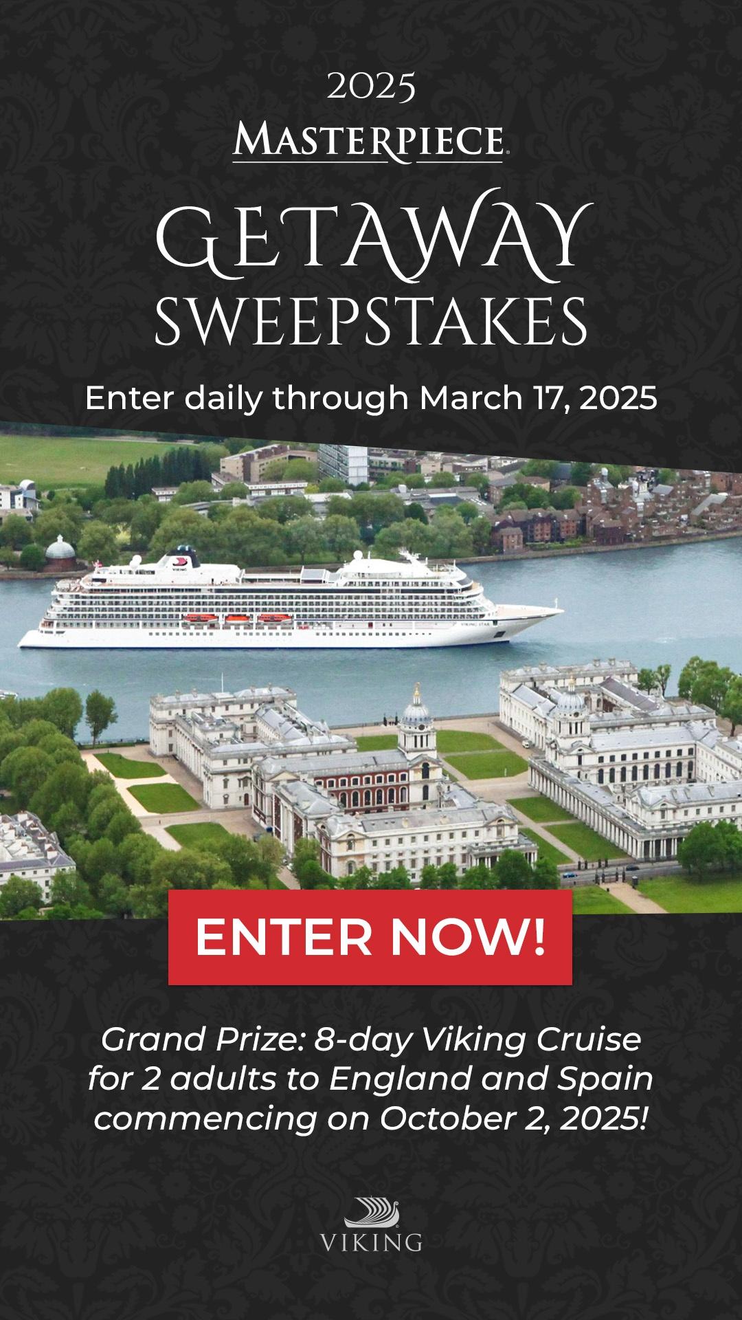 2025 MASTERPIECE Getaway Sweepstakes