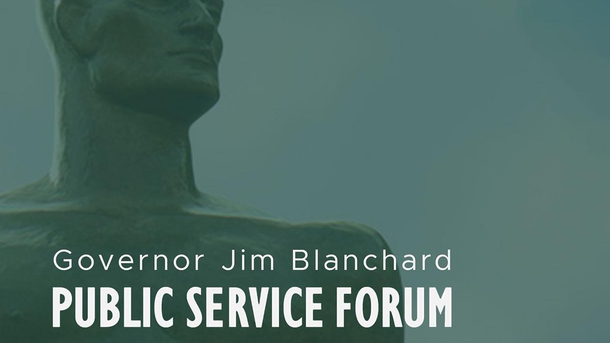 The Governor Jim Blanchard Public Service Forum provides generations of students, faculty and the MSU community with the opportunity to see, hear, and learn from national and international leaders, diplomats and writers.