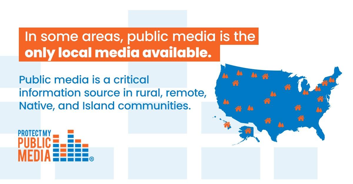 In some areas, public media is the only local media available.