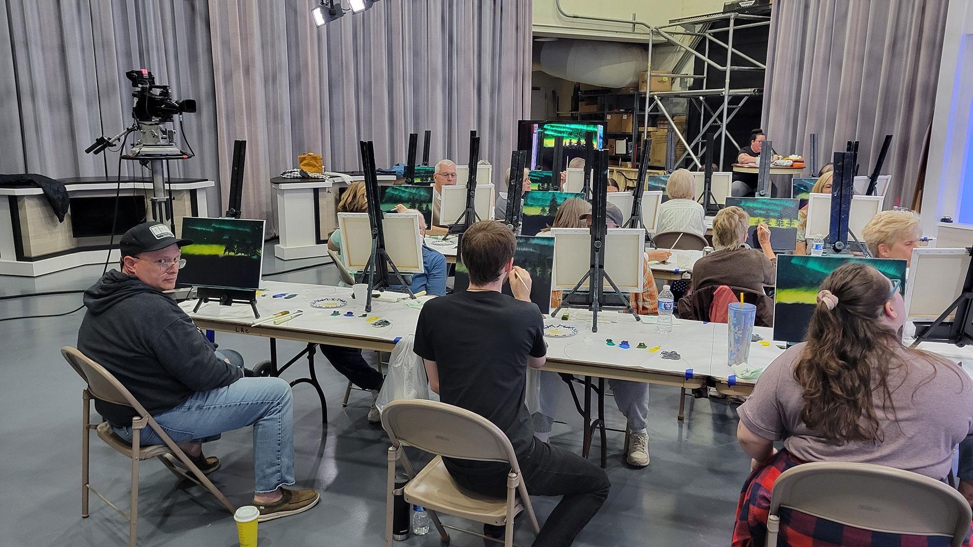 Guests create their works of art right in WNMU-TV's Studio A