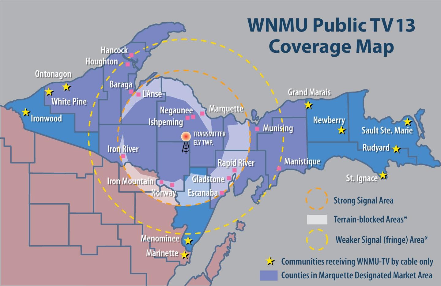 WNMU-TV Coverage Map