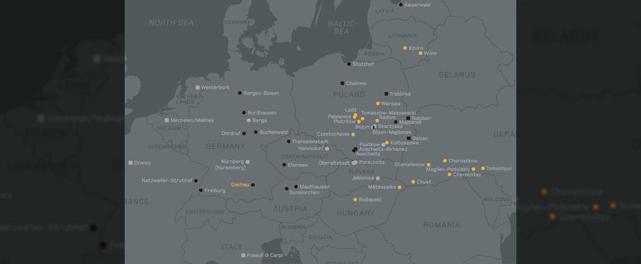 Ghettos and Concentration Camps Map