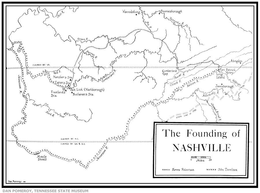 Founding of Nashville Map