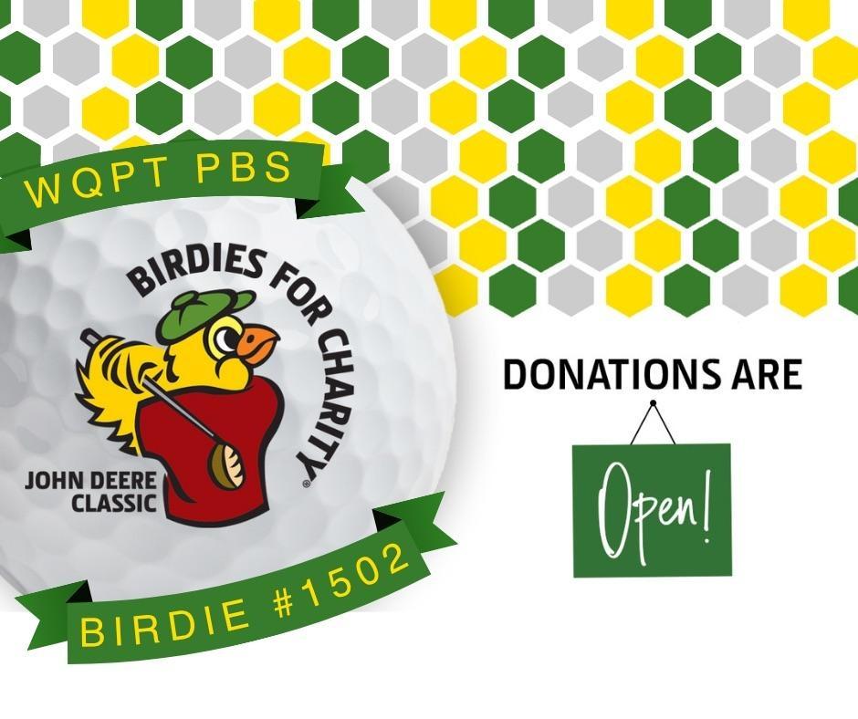WQPT PBS Birdies for Charity John Deere Classic Birdie #1502 Donations Are Open!