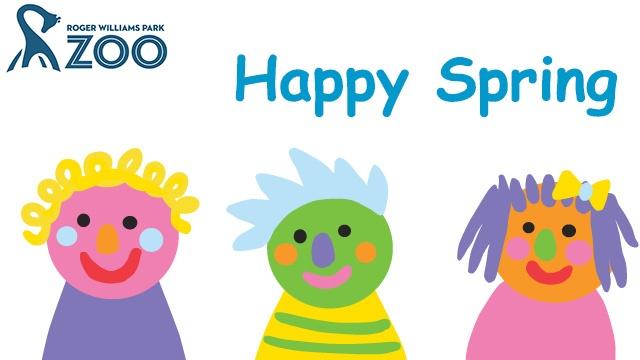 Happy Spring with the 3 Rhode Island PBS Kids Club characters.