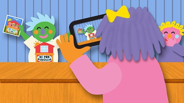 Rhode Island PBS Kids Club kids taking video
