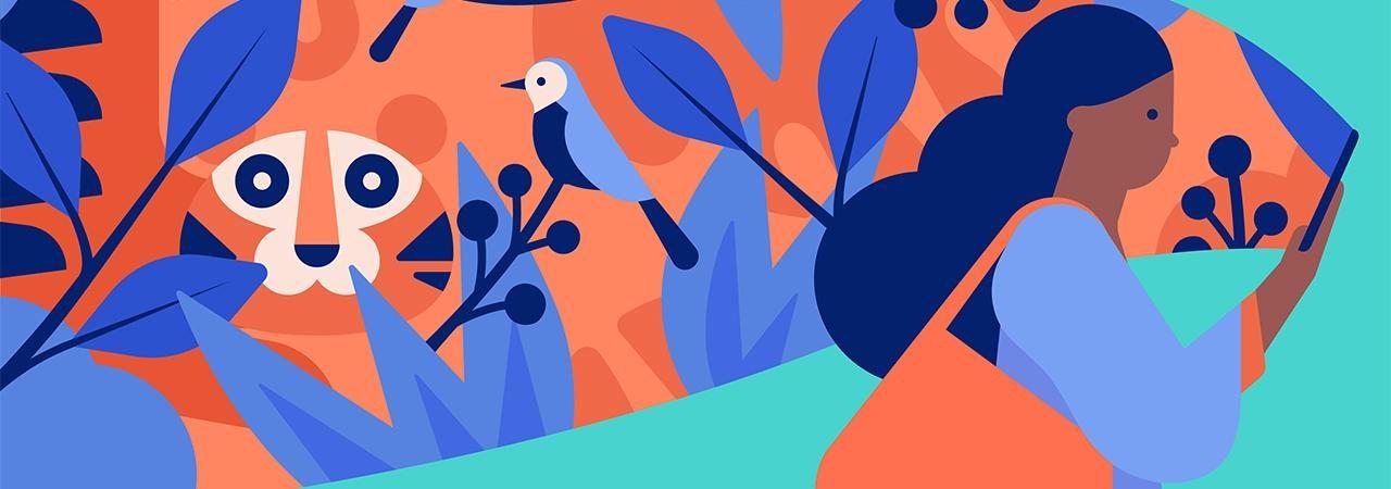 Woman with Jungle