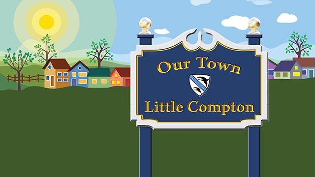 Our Town: Little Compton sign post.