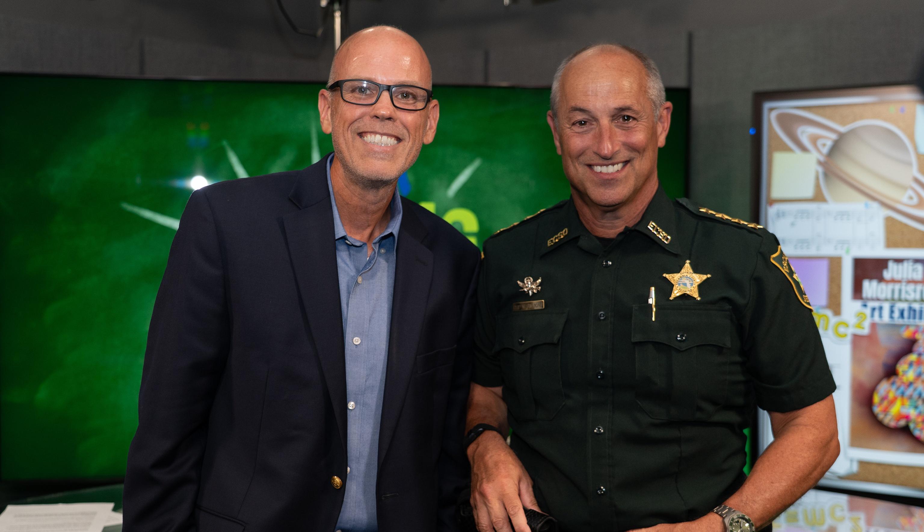 Christian Garman and Sheriff Chip Simmons