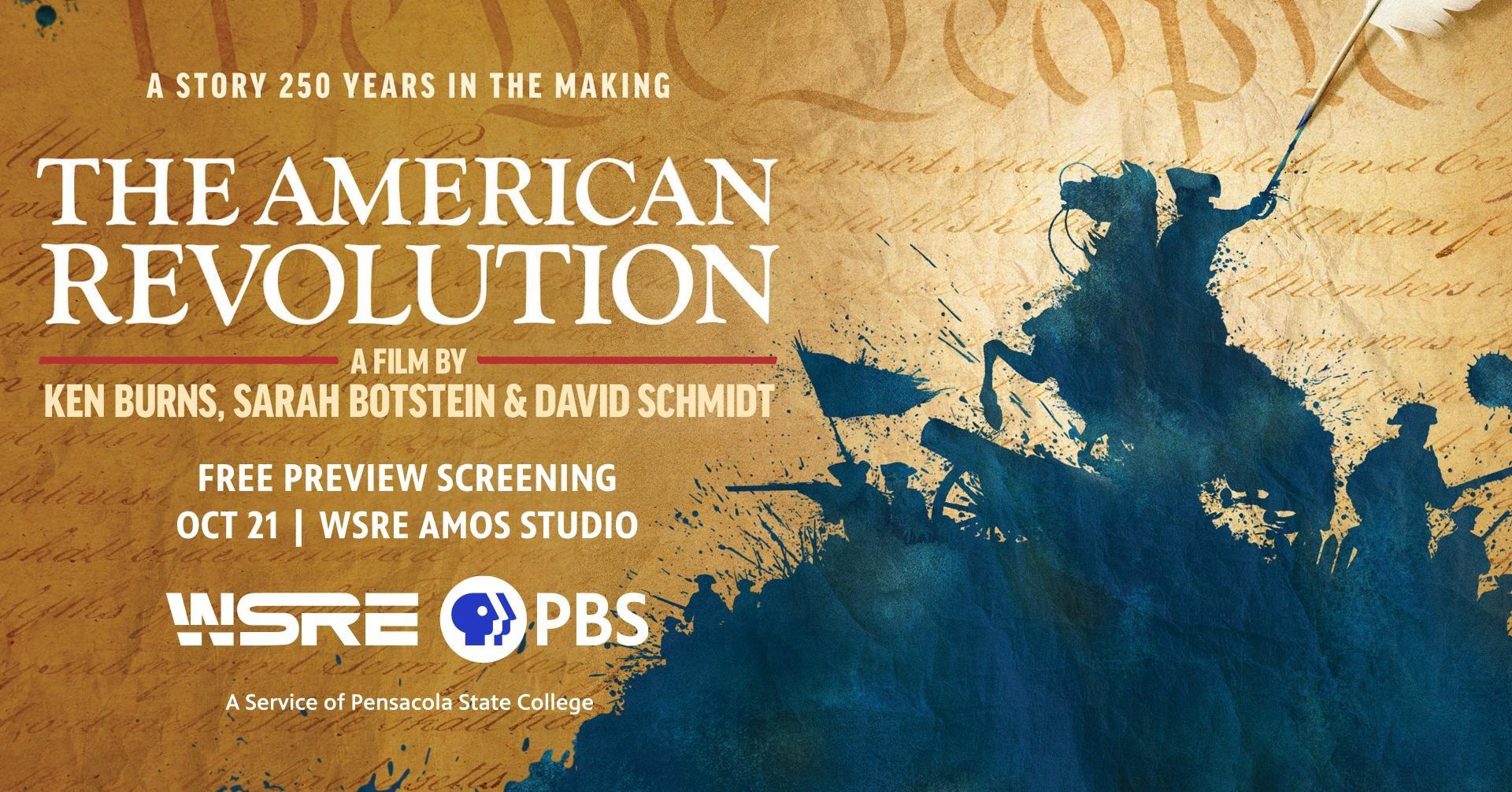 The American Revolution Free Preview Screening Oct 21 - WSRE Amos Studio