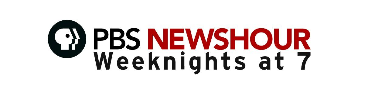 PBS Newshour logo and text that reads "Weeknights at 7"