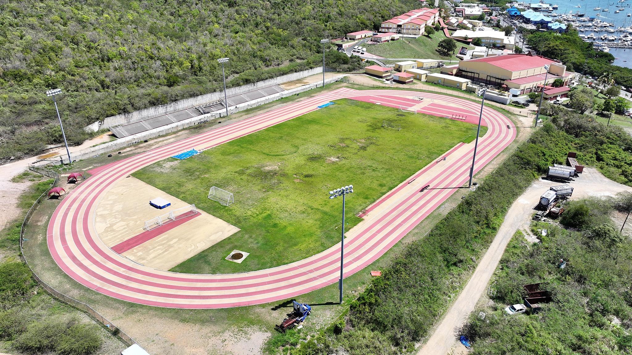 The track at Ivanna Eudora Kean High School on St. Thomas