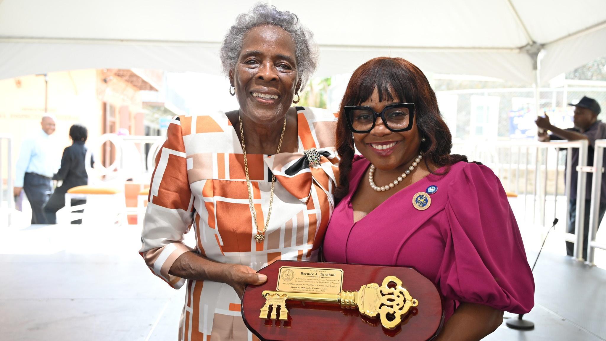 Finance Commissioner Bernice Vanterpool Turnbull and Senator Carla Joseph