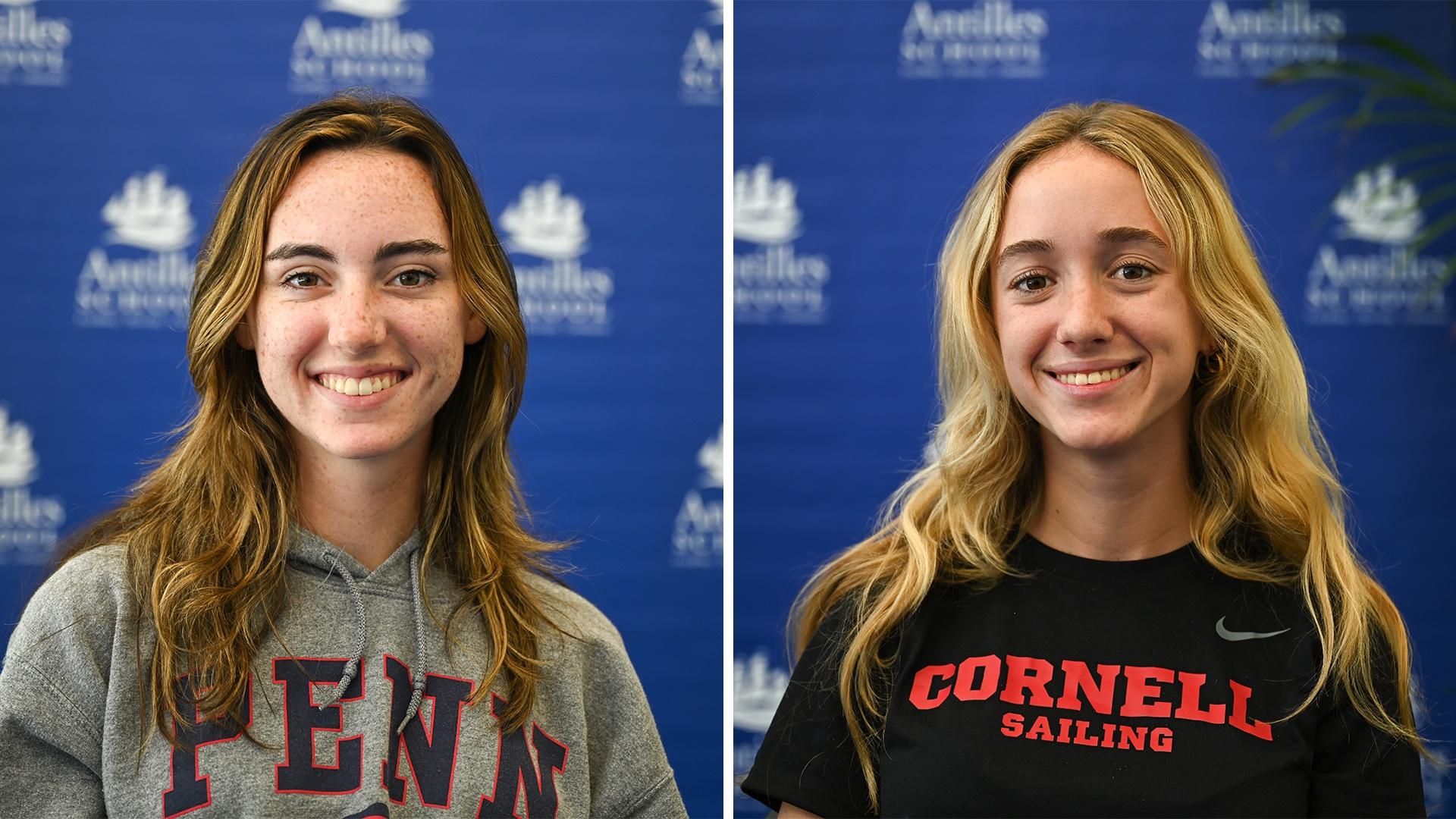 Antilles School seniors Halina Diehl and Emma Walters 