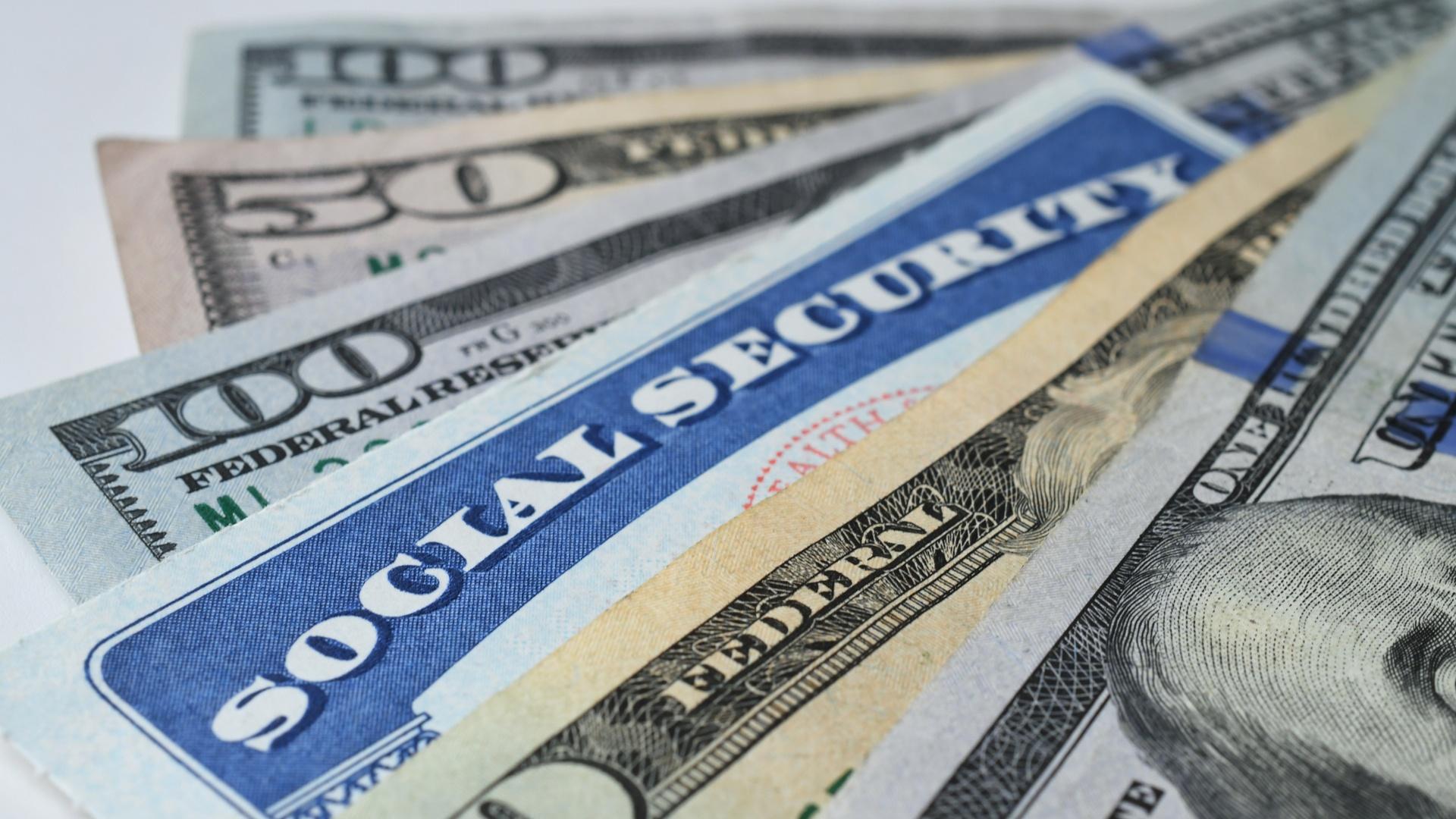 Social Security Card and money
