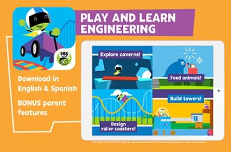 Play and learn Engineering, download in English & Spanish, Bonus parent features