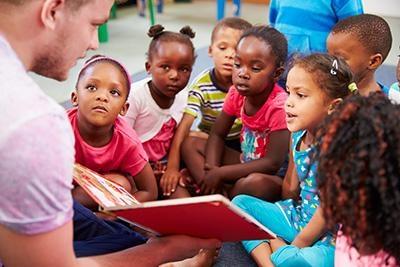 Children in story time