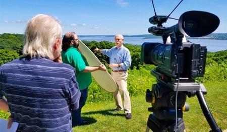 H Wayne Wilson and Crew conducting an interview from Grandview Drive in Peoria