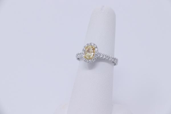 Yellow Oval Diamond Ring