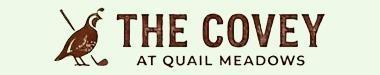 The Covey at Quail Meadows logo with a quail and crossed golf clubs.