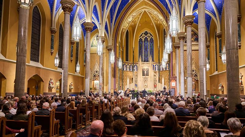 Peoria Symphony Orchestra in concert at The Cathedral of Saint Mary of the Immaculate Conception.