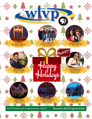 December 2018 Program Guide Cover - Happy Holidays, Membership drive specials