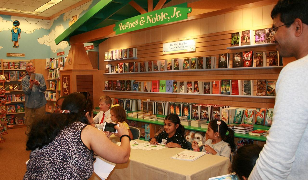 Winners signing their books at the 2017 Writers Contest Little Local Authors Event held at Barnes and Noble