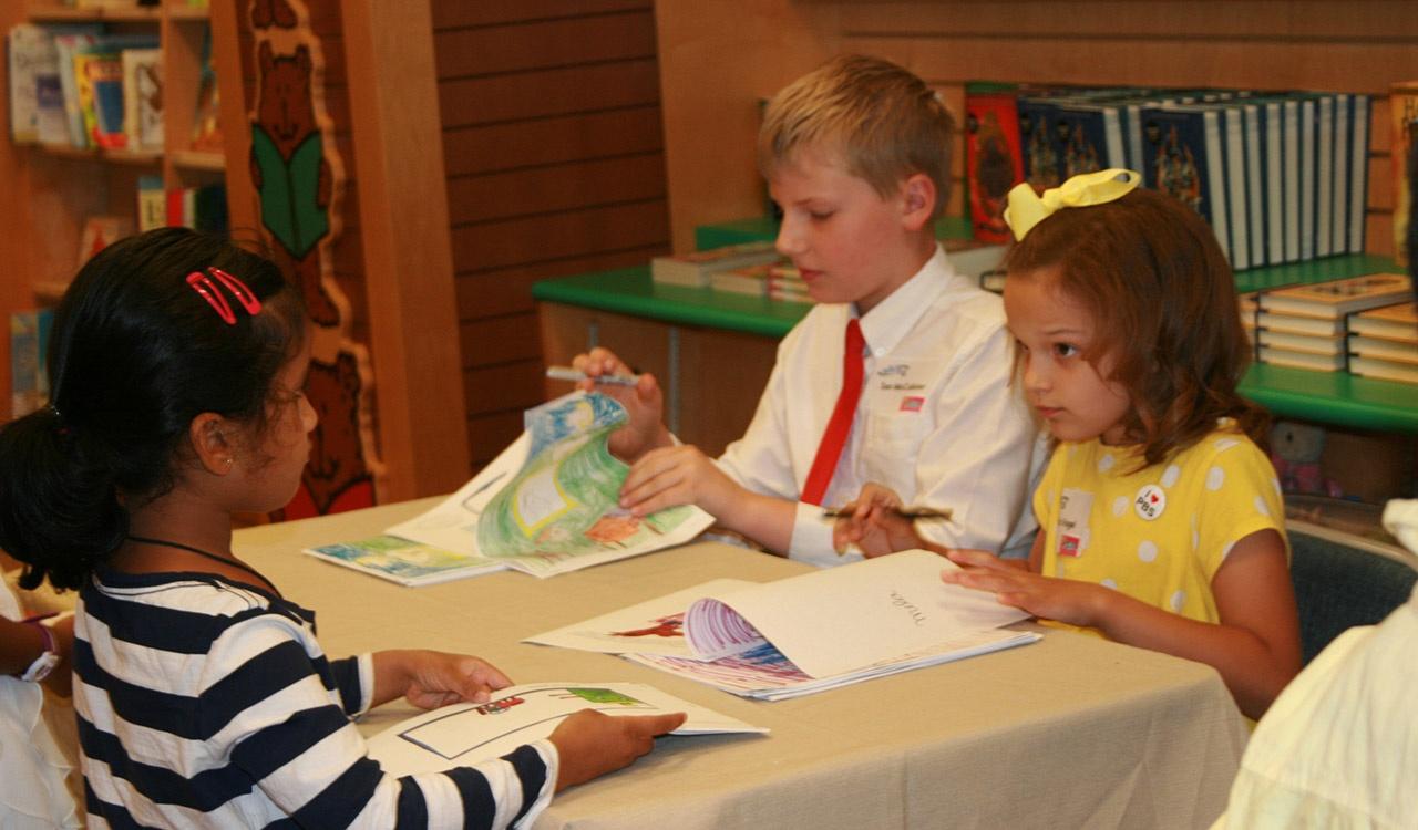 Ian and Mila signing their books at Barnes and Noble