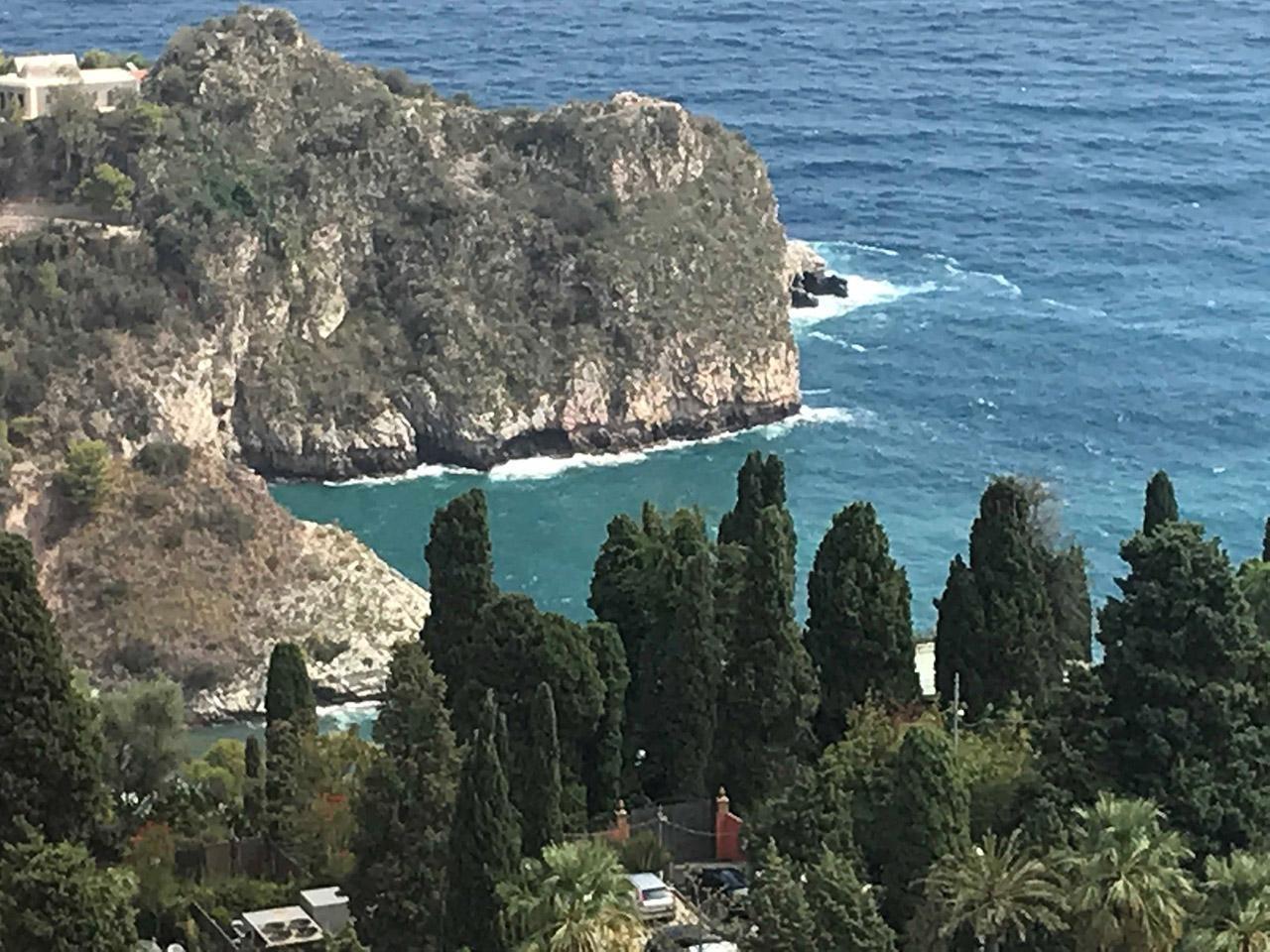 Wide looking down at the Straits of Messina