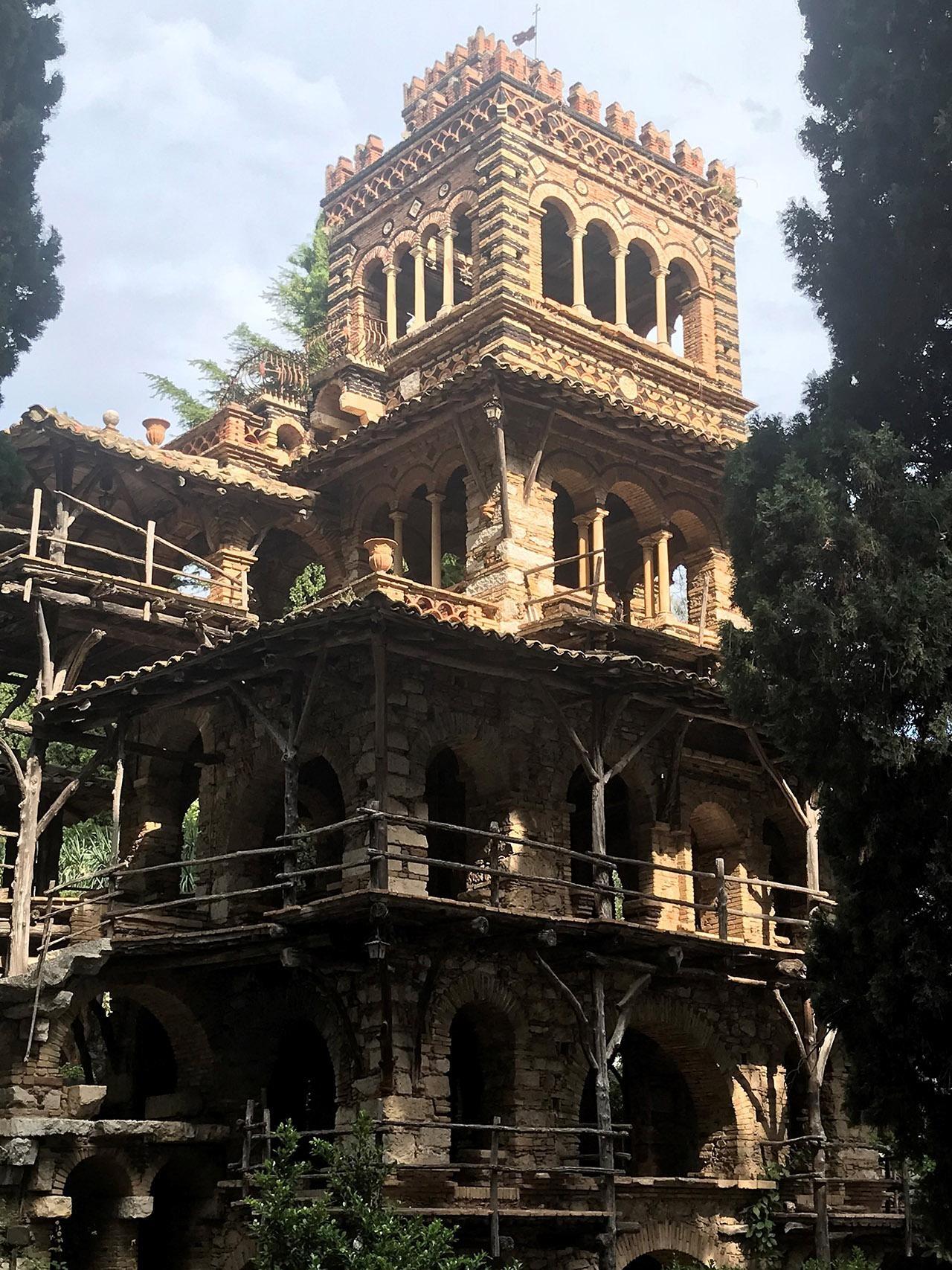 Large stone building and tower