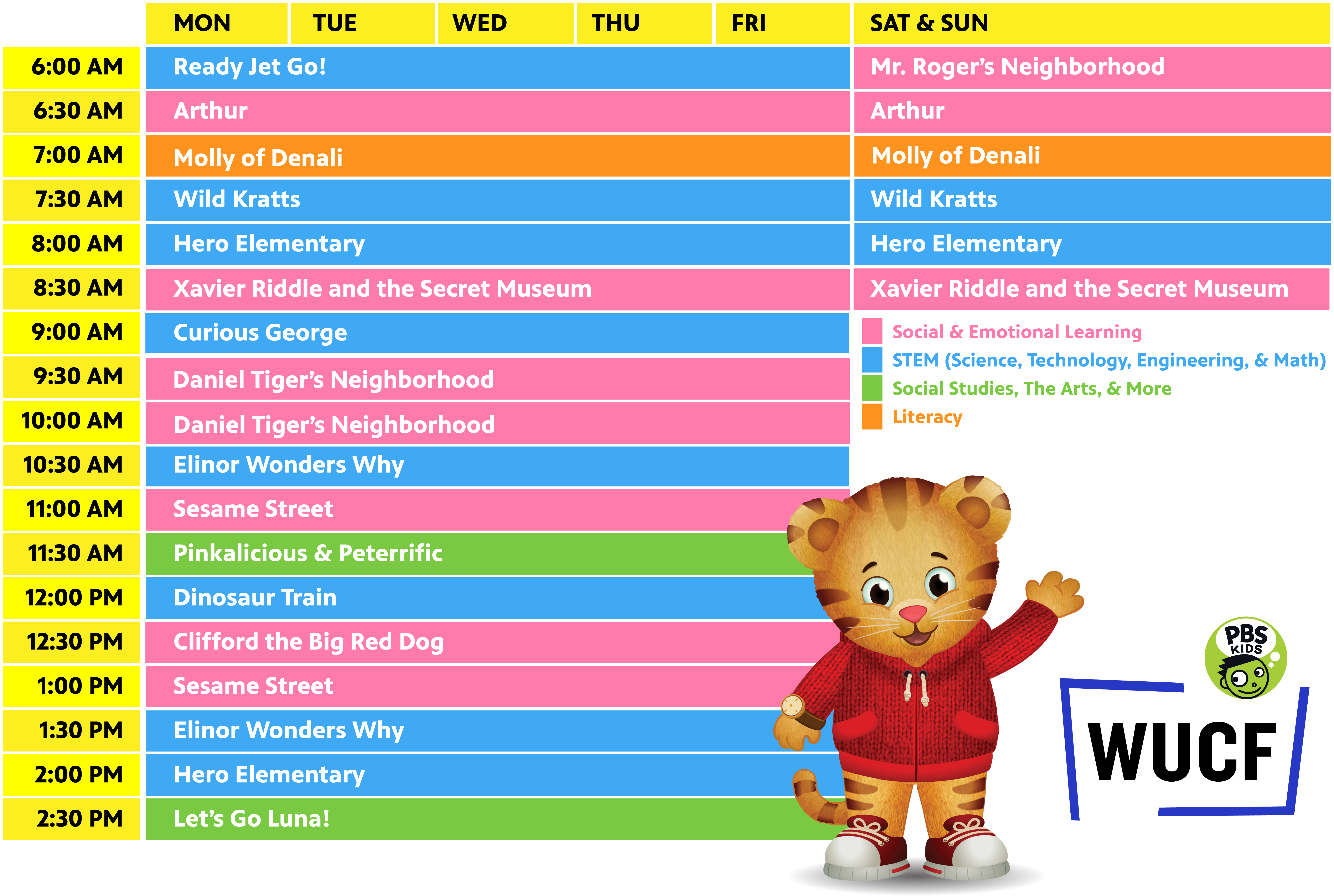 WUCF Kids Schedule 2019