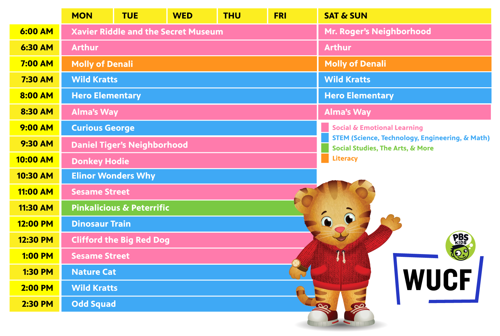 WUCF Kids Schedule 2019