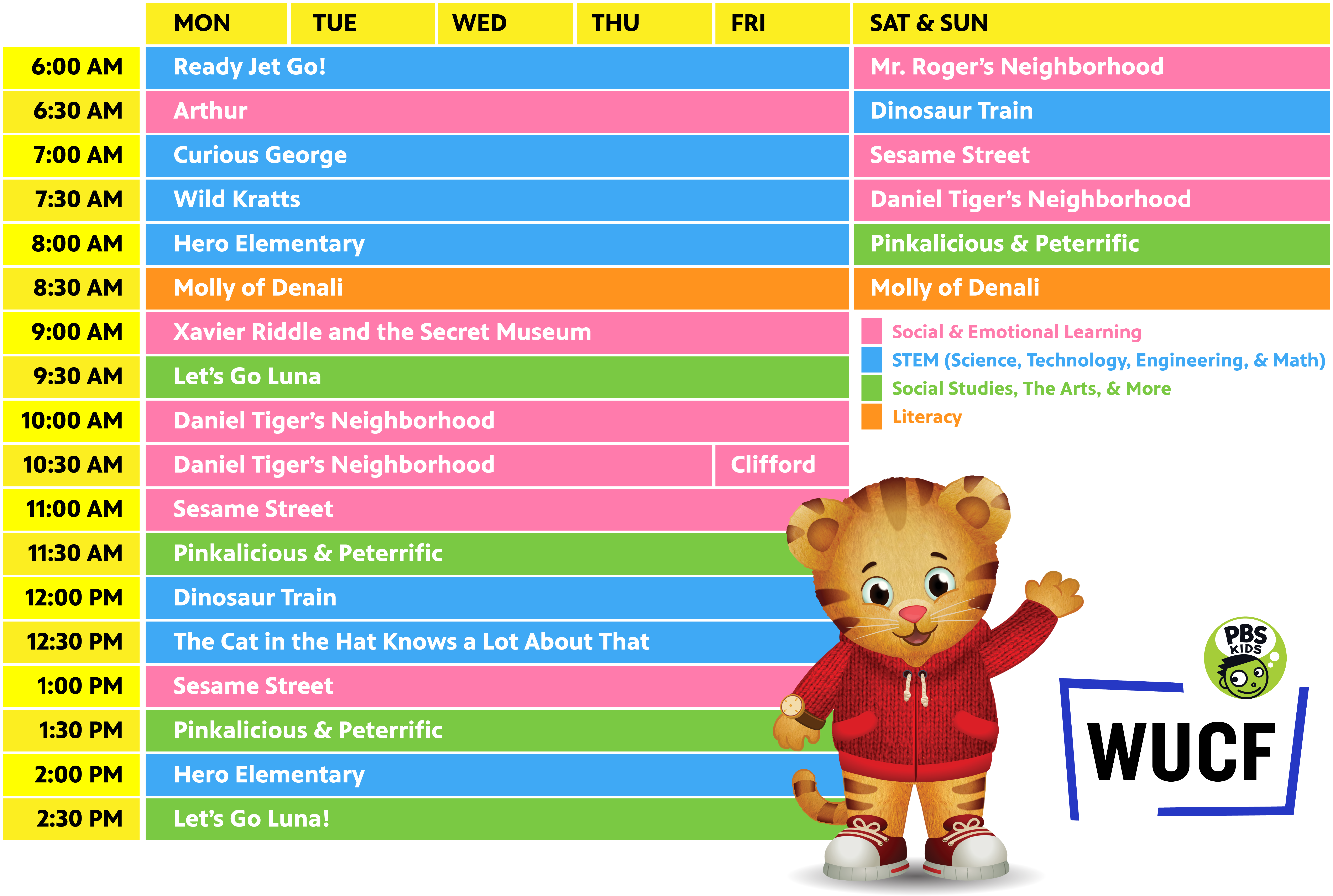 WUCF PBS KIDS Schedule