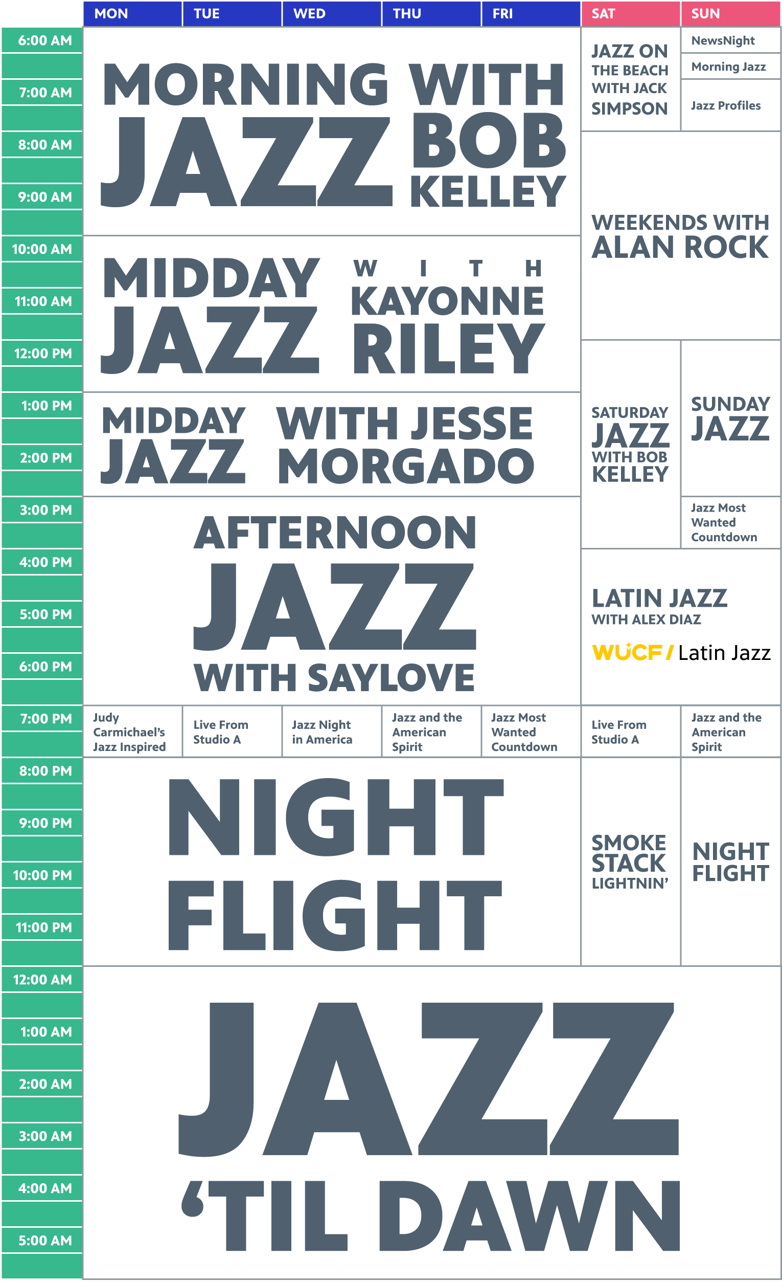 WUCF Jazz Schedule