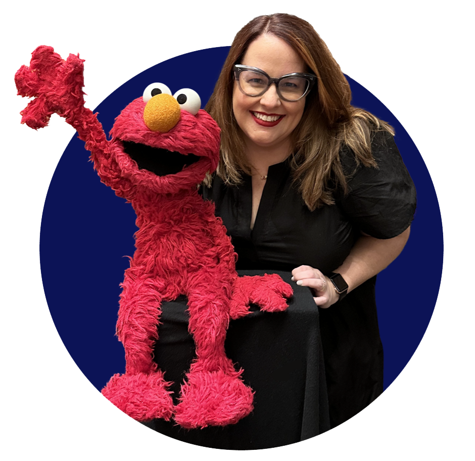 Jennifer Cook with Elmo