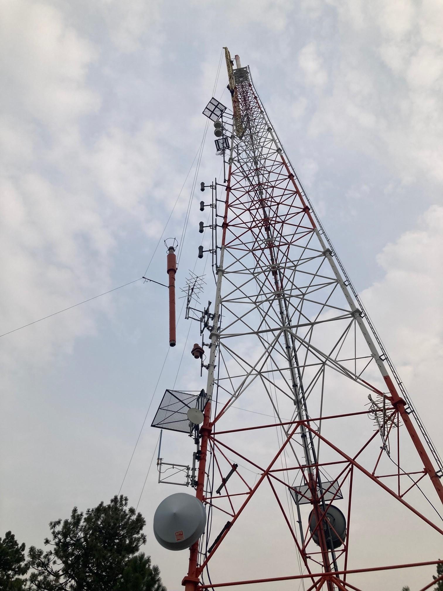 Engineer working on the KUID transmitter, September 8, 2025.