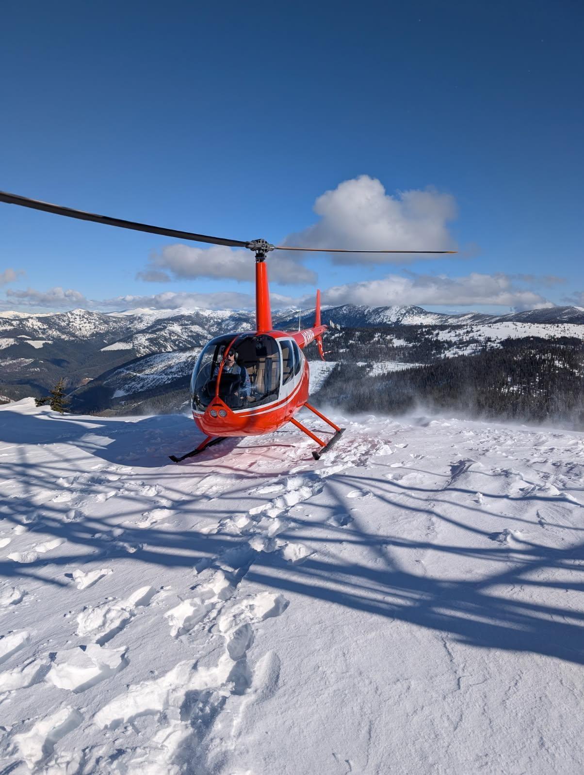 IPTV engineer Justin Hinrichs flew on a helicopter to reach the Sandpoint translator on March 6th.