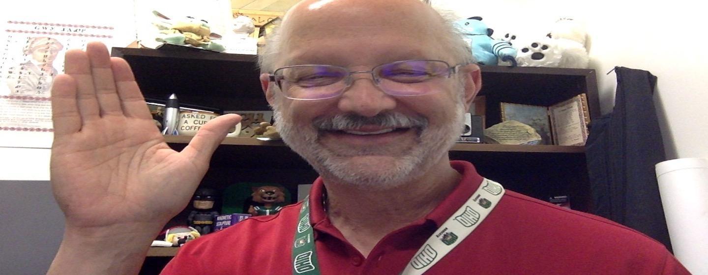 frank graff waving over zoom video call conferences skype facetime google meets microsoft teams