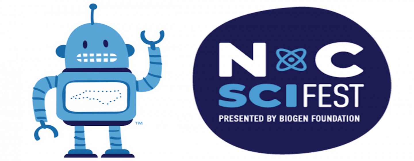 nc sci fest graphic banner with robot