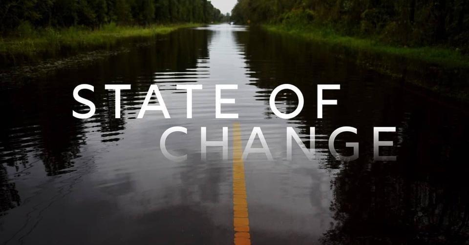 poster for state of change pbs flooded country road